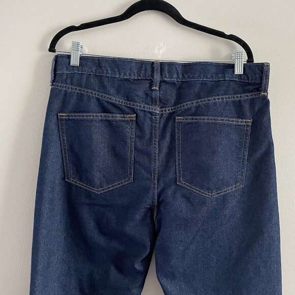 Old Navy Boys 20 Plus Blue Dark Wash Straight Built-In Tough 5 Pocket Jeans NWT - Picture 8 of 9